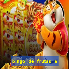 bingo de frutas e legumes para imprimir